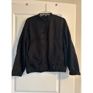 NWT Vaoyiu Black Women's Cotton/Polyester Jacket Snap Frong Size Small